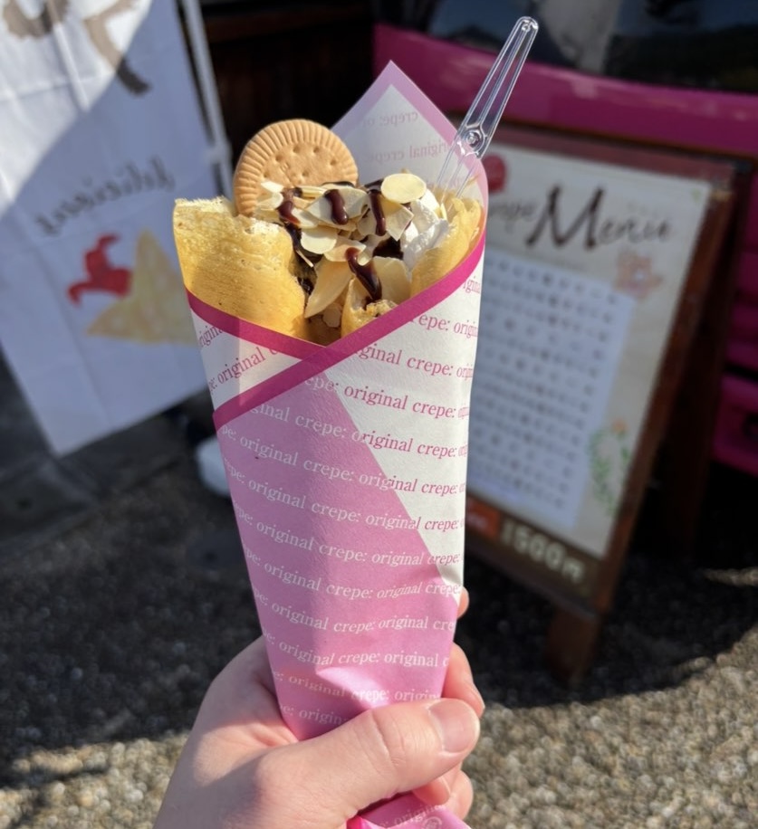 香嵐渓もみじまつり2025　屋台のクレープ