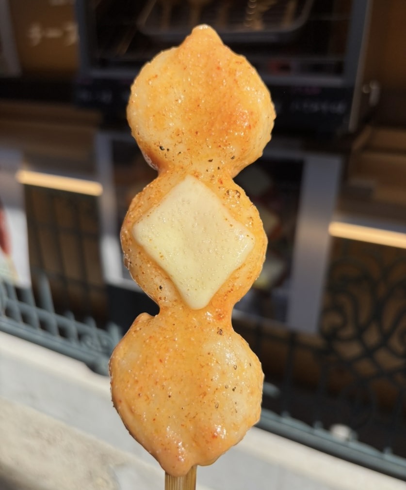 香嵐渓もみじまつり2025 屋台　ぷち五平餅（明太子チーズ）