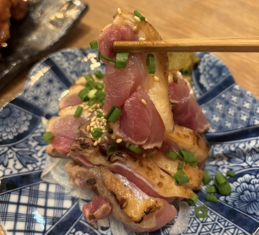 もつ鍋 岳（豊田市駅）　鶏のタタキ