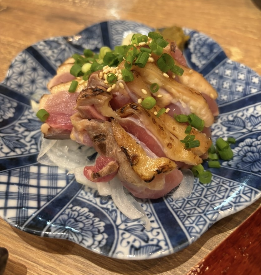 もつ鍋 岳（豊田市駅）　鶏のタタキ