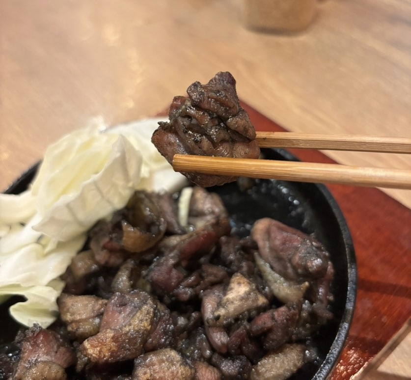 もつ鍋 岳（豊田市駅）　親鳥の炭火焼
