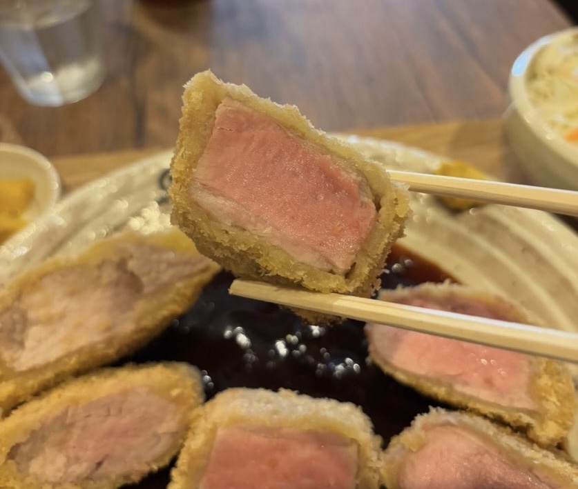 厚切りレアとんかつ やまとん 岡崎店 ひれかつ一口