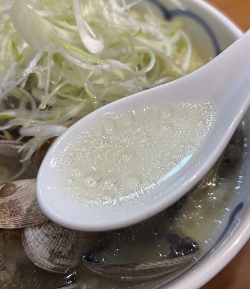 おはようキッチンだいくん(豊田市) あさりネギラーメンのスープ