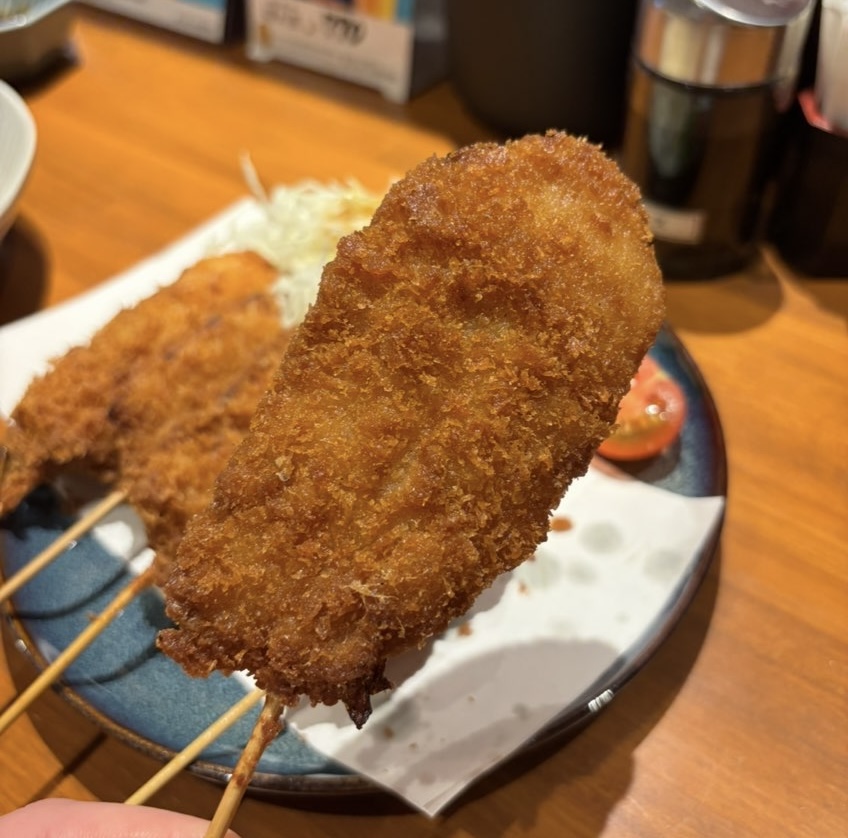 みのる(豊田市) 串揚げのタマネギ