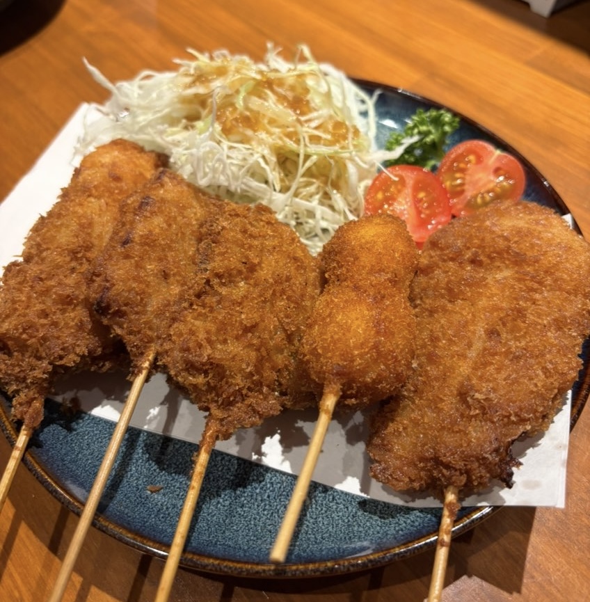 みのる(豊田市) 串揚げ5種盛り