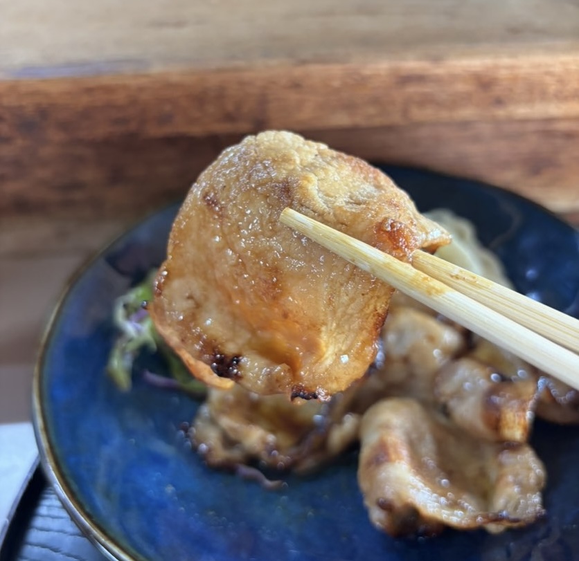 いわまつ（豊田市）　あみ焼き一口