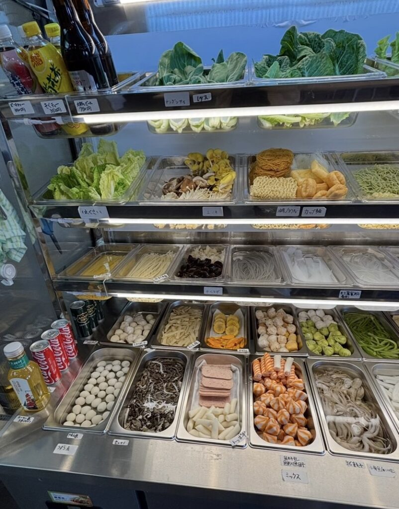 銘龍閣マーラータン（刈谷市）　食材のラインナップ