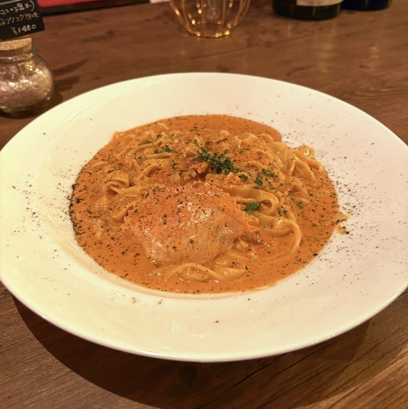 バーマリー（三河豊田）　カニのトマトクリームパスタ
