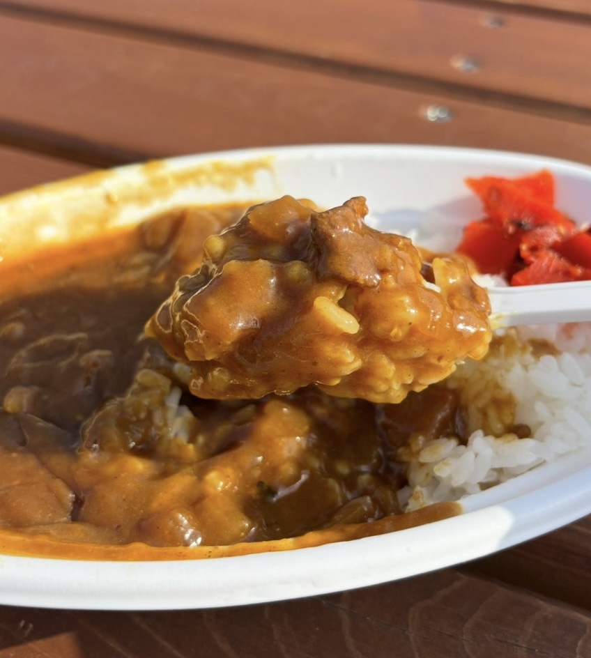 フジファミリーショップ前山店　カレー一口