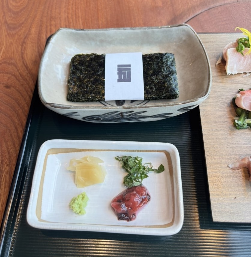 手巻き喫茶二巻（豊田市）　海苔と薬味