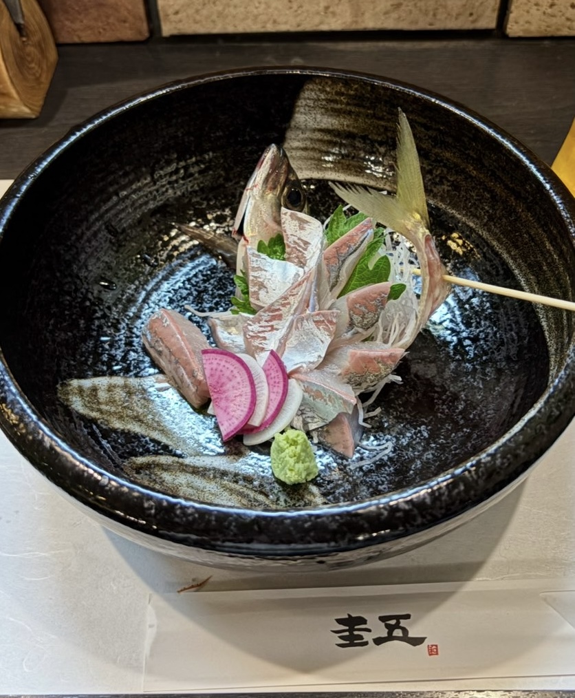 圭五（豊田市梅坪）　アジのお造り