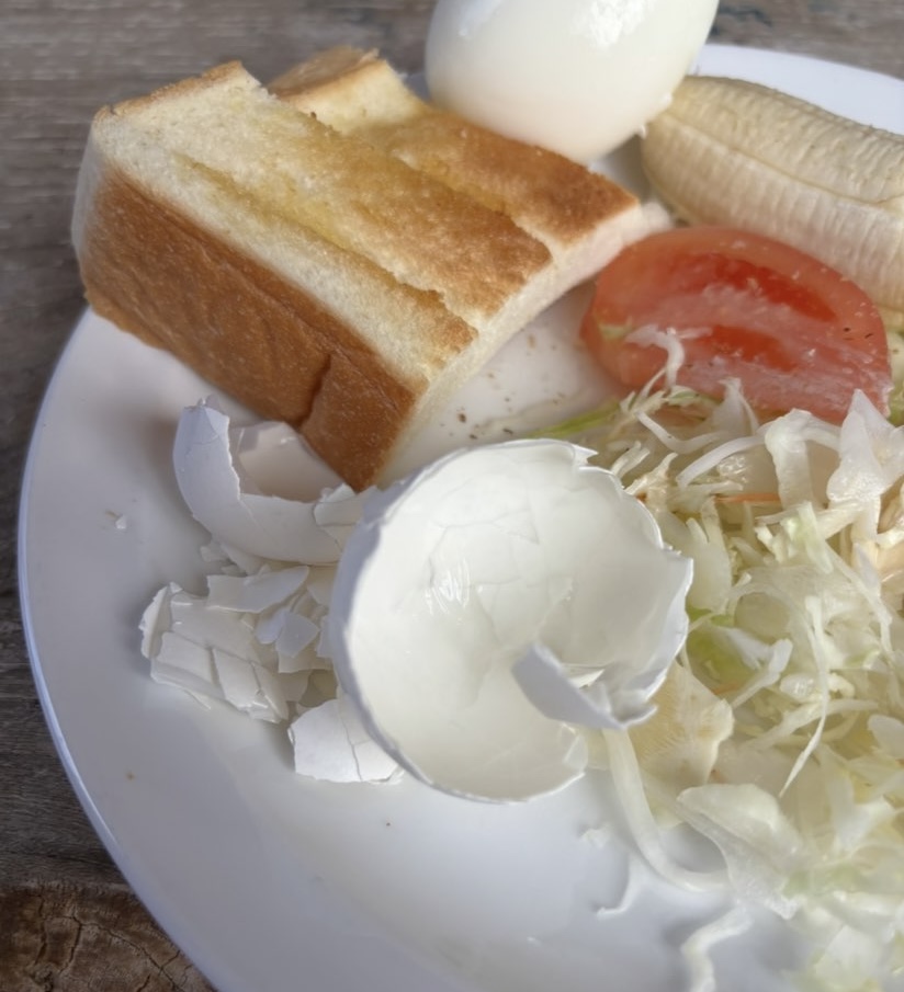 三水湖(豊田市) ゆで卵の殻