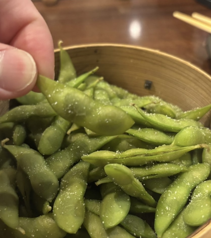 居酒屋よしぶ(豊田市) 茶豆のセイロ蒸し