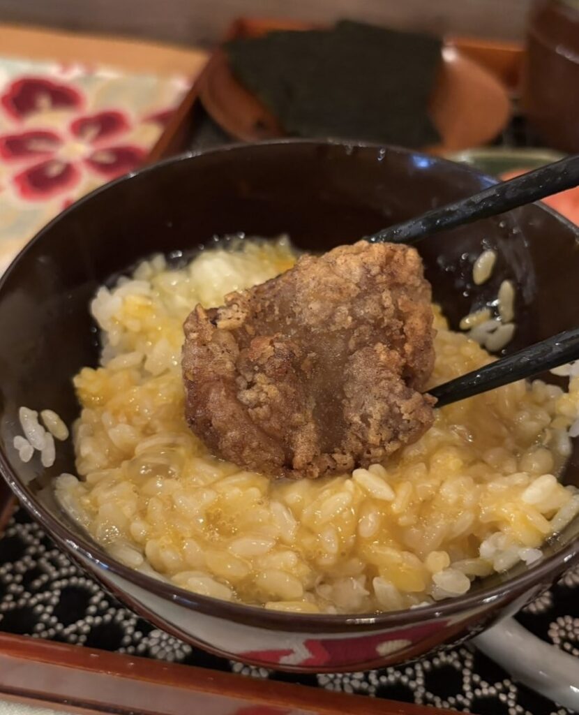 蔵カフェらんパーク ときどきケセラセラ 唐揚げと玉子かけごはん