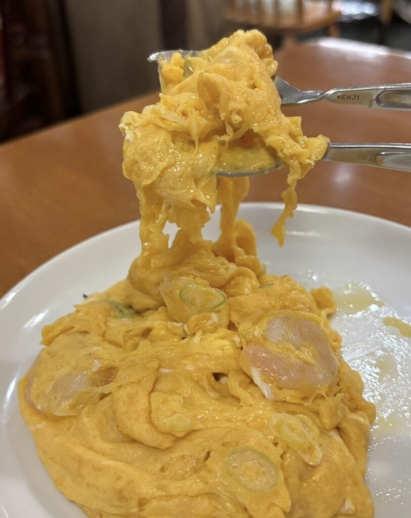 豊来飯店（豊田市）　小エビと卵のふわっと炒め