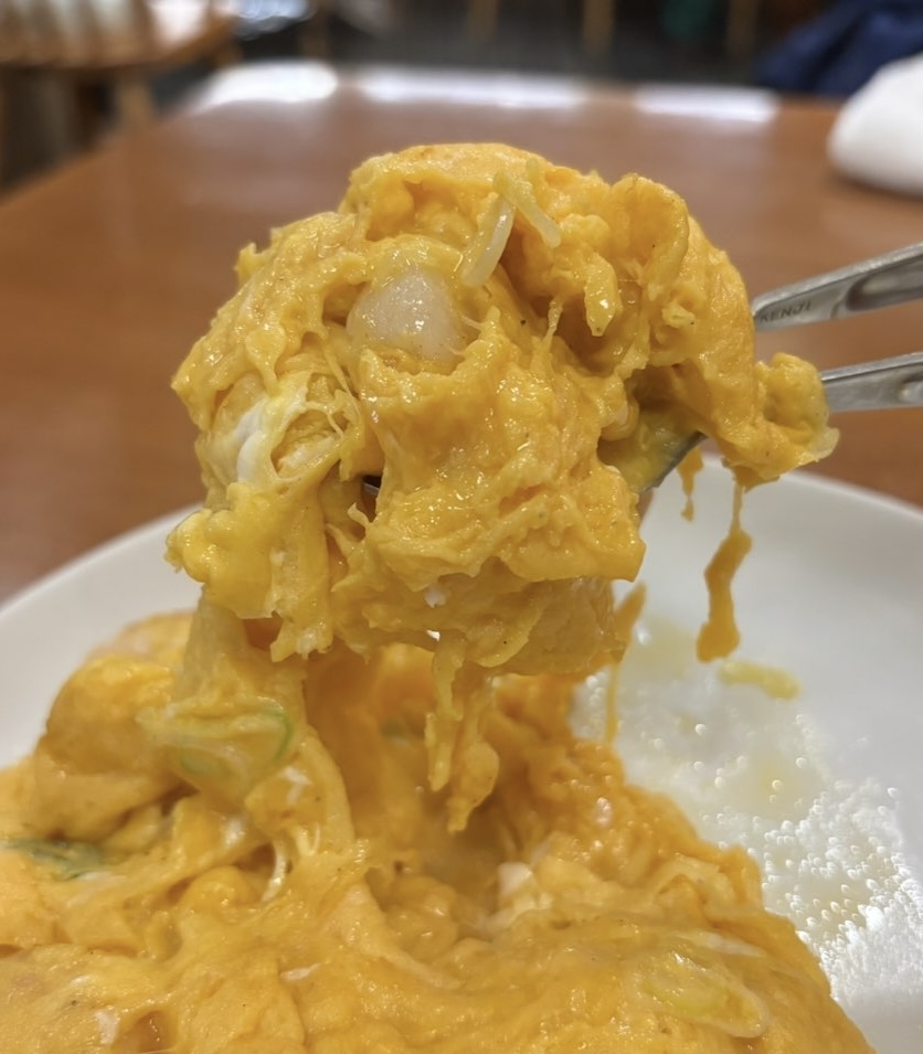 豊来飯店（豊田市）　小エビと卵のふわっと炒め