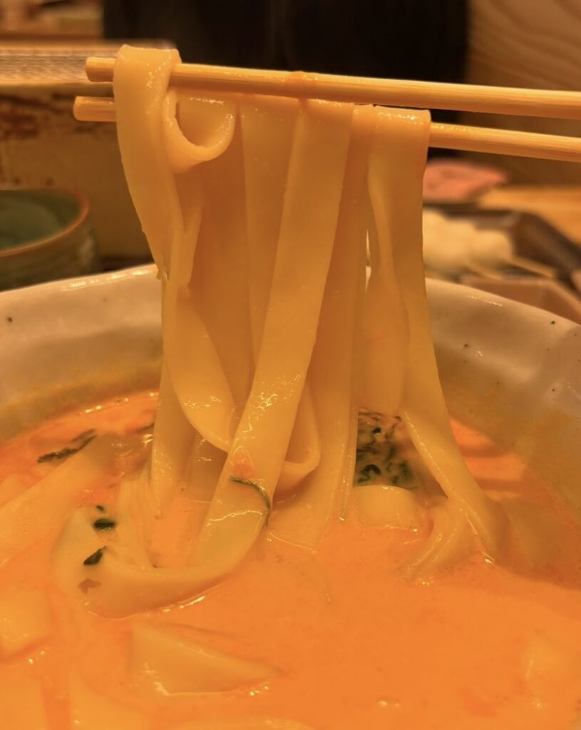 おかげ庵 イオンスタイル豊田店 明太クリームきしめん