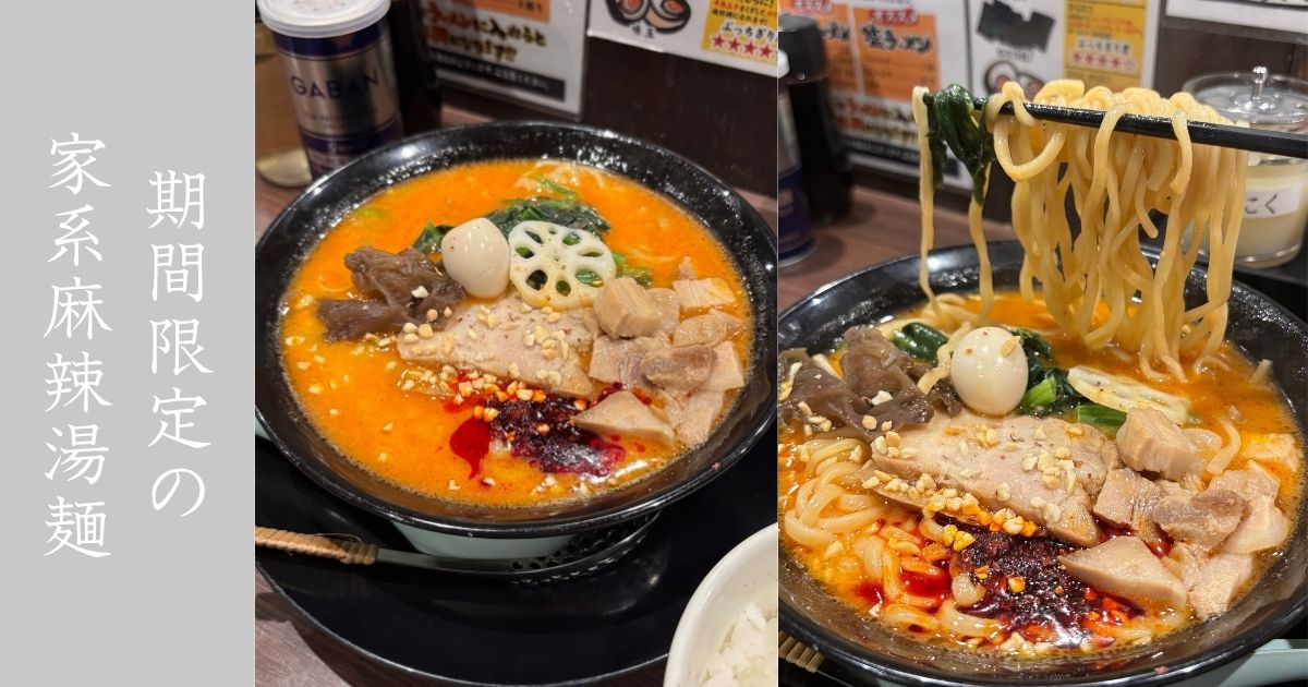 きがる家 豊田本新町本店 家系麻辣湯麺という期間限定の流行りラーメン食べてきた！