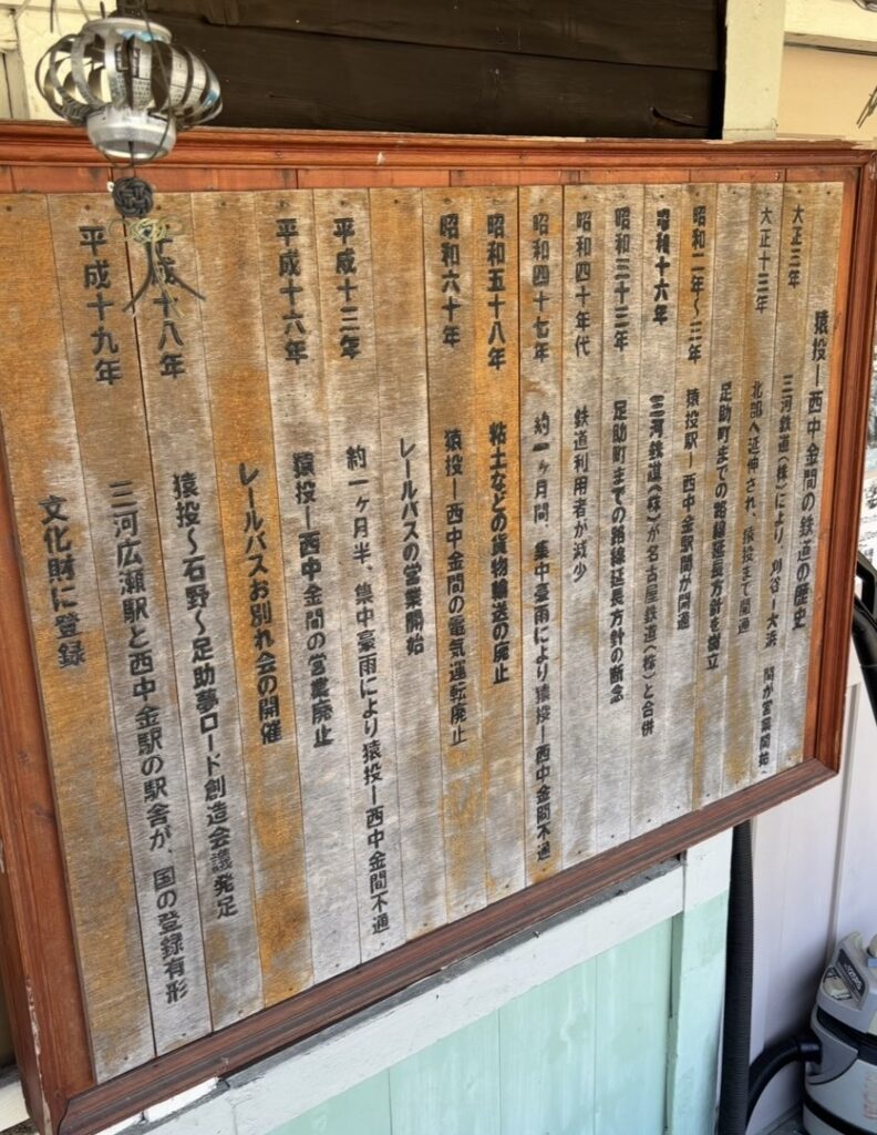 西中金ふれあいステーション　西中金駅の歴史説明