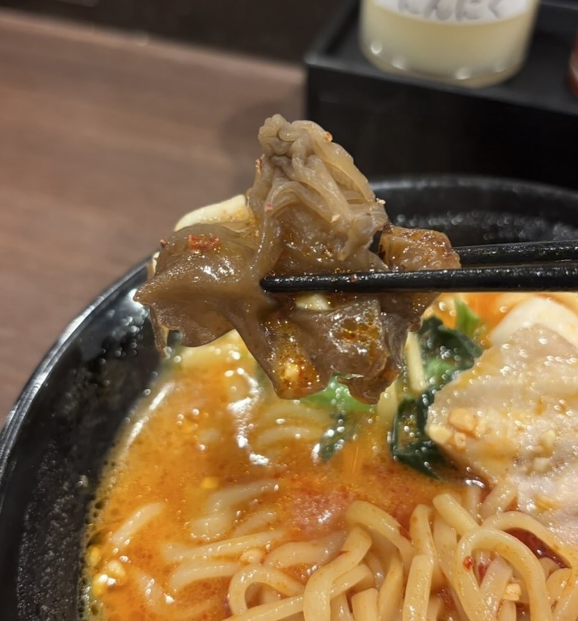 きがる家 豊田本新町本店　家系麻辣湯麺のキクラゲ