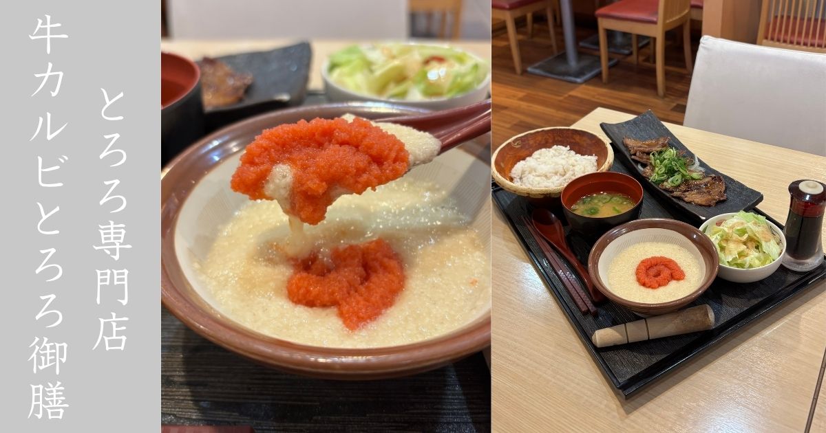 麦とろガーデン 豊田メグリア本店 とろろ×牛カルビ御膳を食す！ごはんおかわり無料の神サービス付き