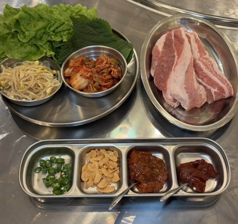 ビアガーデン おいでんテラス　豊田市駅　サムギョプサルセット