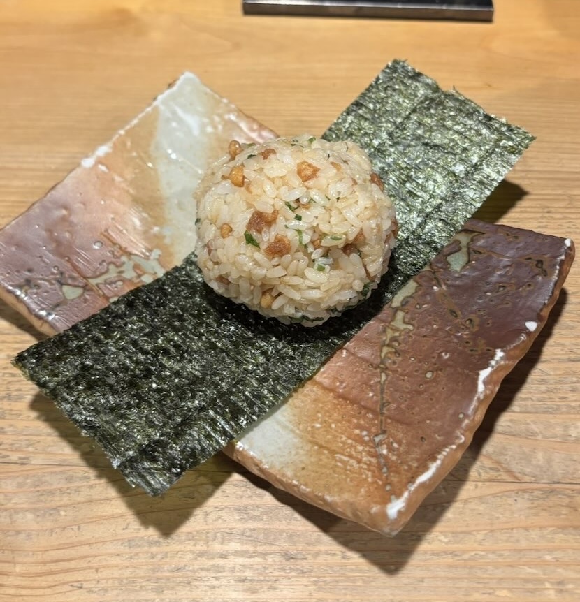 居酒屋いまい（豊田市）　天かすおにぎり