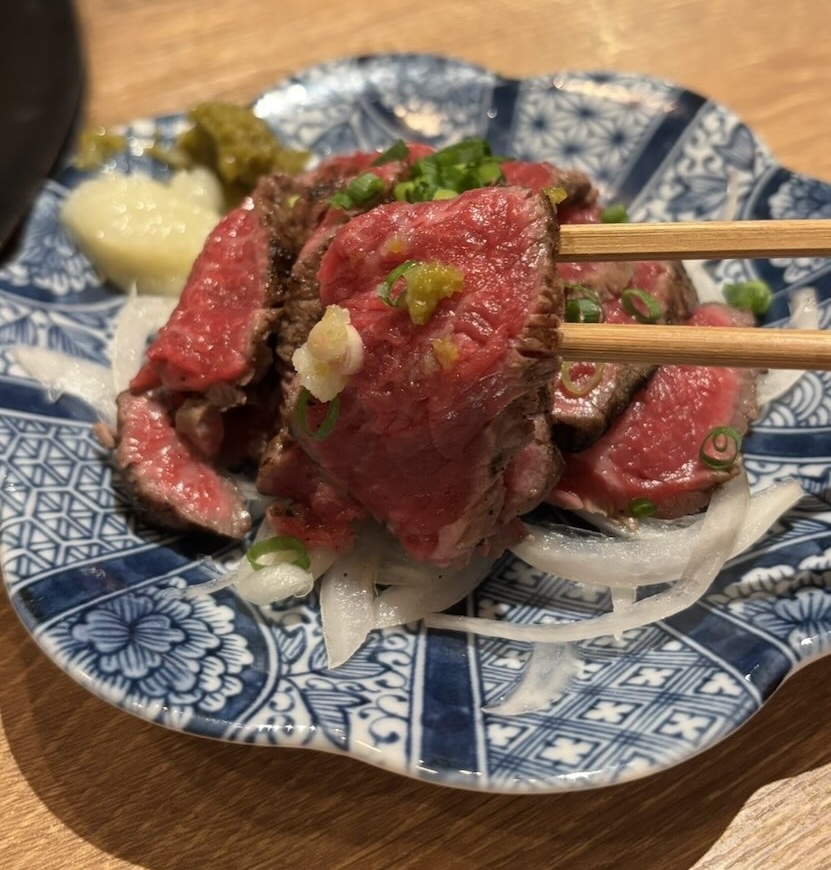 もつ鍋 岳（豊田市）　牛あぶり