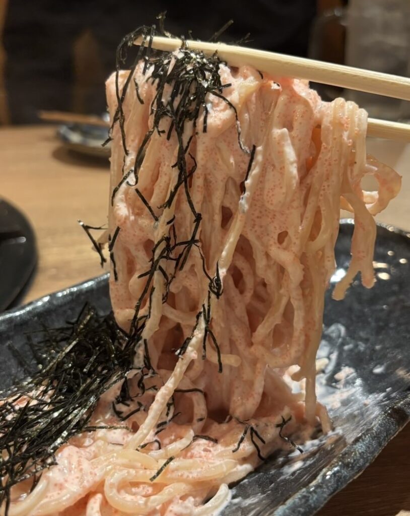 もつ鍋 岳（豊田市）　明太子クリームちゃんぽん