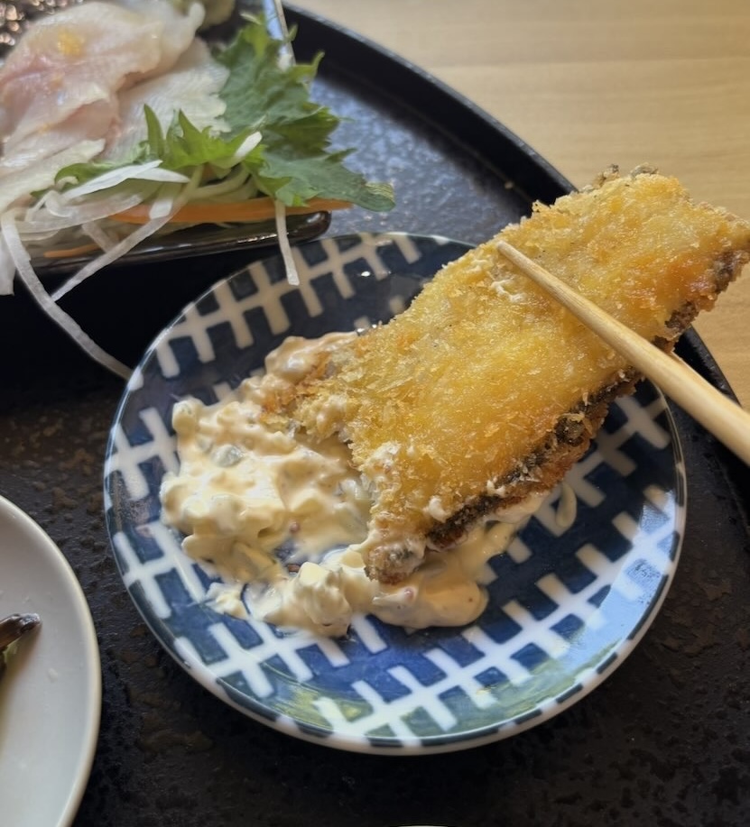 互いの森PARK|フォークテイルキッチン ゆずマスのフライ