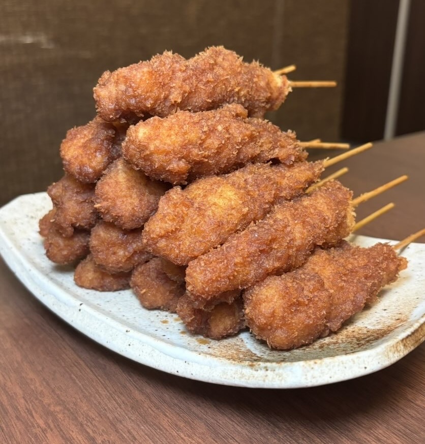 大衆居酒屋 喝采（豊田市）　串カツ富士山盛り