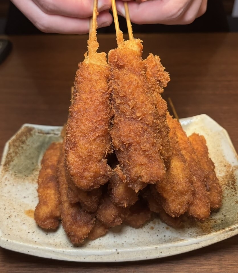 大衆居酒屋 喝采（豊田市）　串カツ富士山盛り
