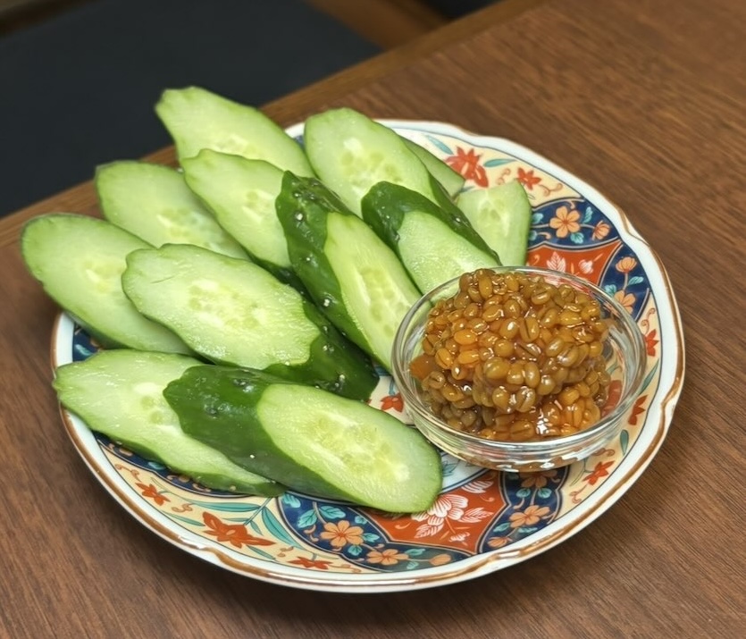 大衆居酒屋 喝采（豊田市）　きゅうりともろみ味噌