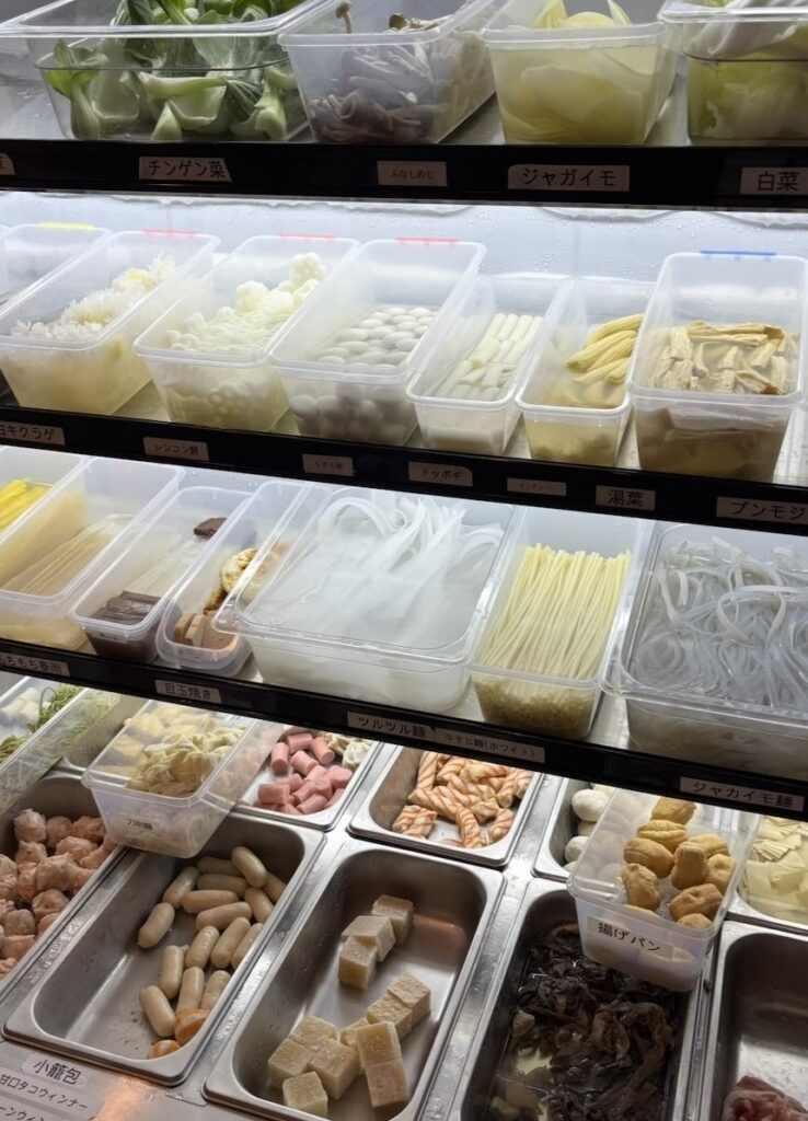 小哪吒麻辣烫(ショウタナマーラータン)岡崎市 食材コーナー