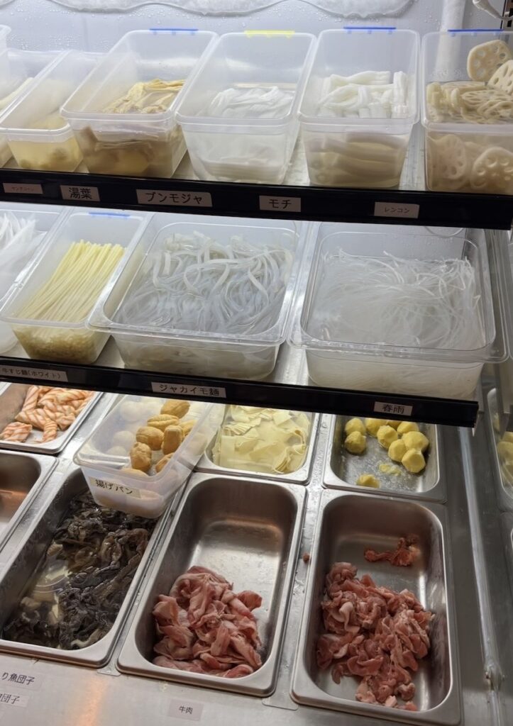 小哪吒麻辣烫(ショウタナマーラータン)岡崎市 食材コーナー