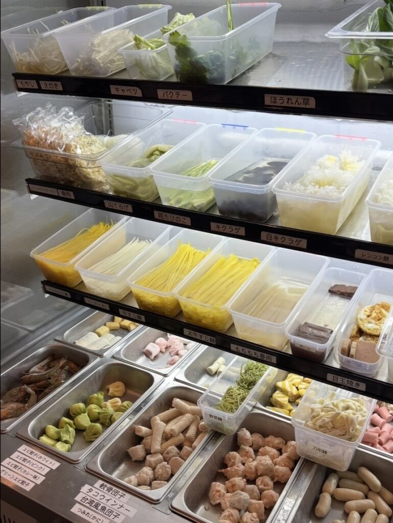 小哪吒麻辣烫(ショウタナマーラータン)岡崎市 食材コーナー