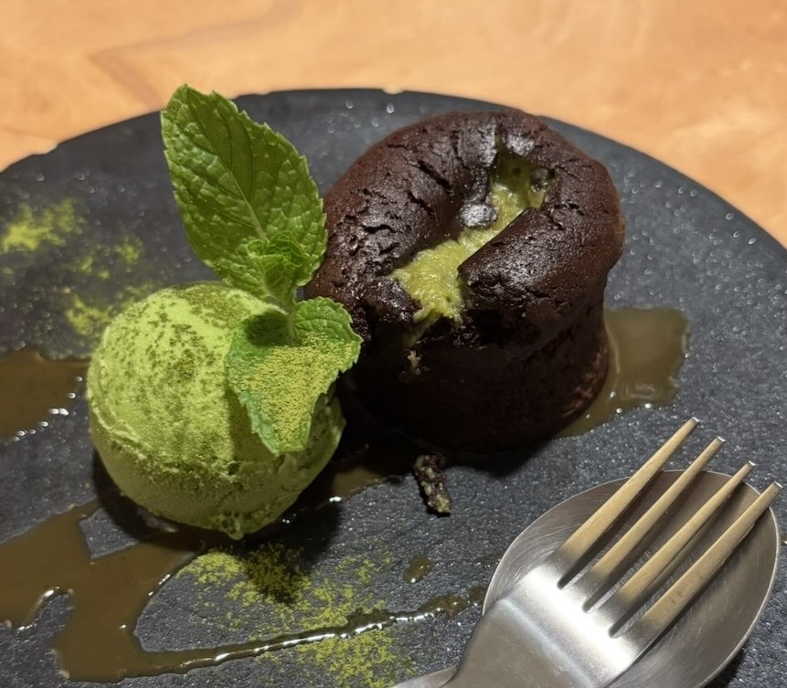 RoKu KANDA（豊田市）　抹茶アイスとフォンダンショコラ