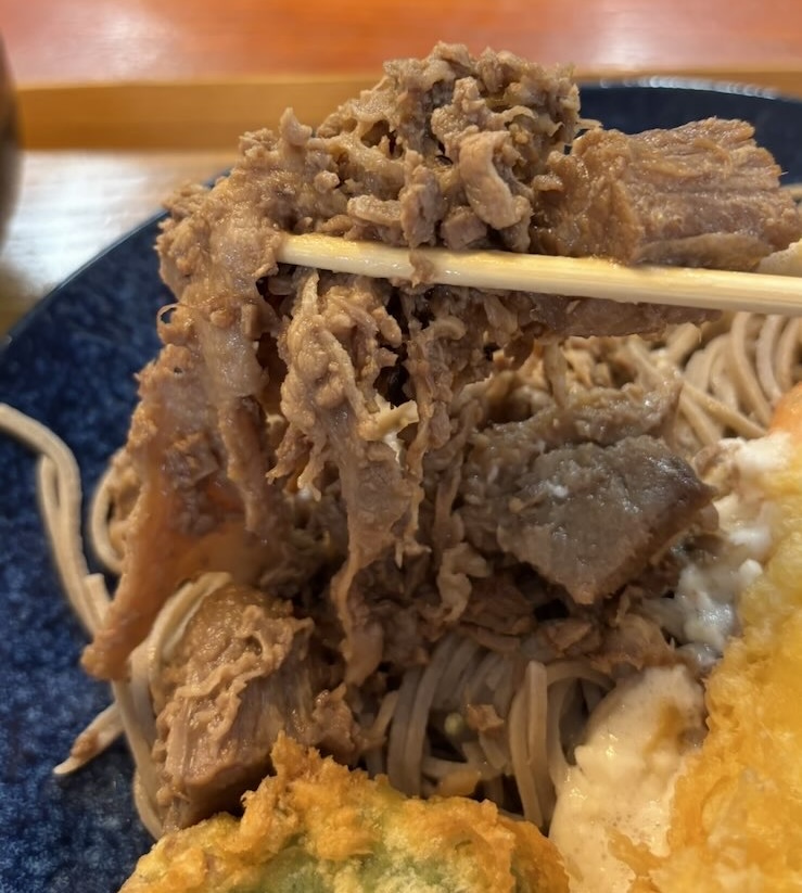 蕎麦翁 百才笑（豊田市）　そばの牛肉