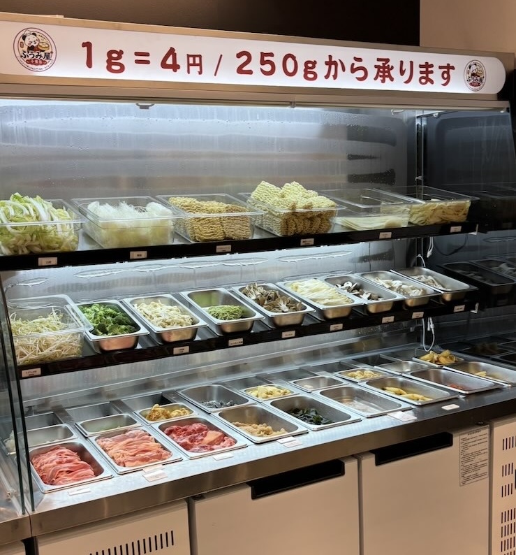 ふうみ屋麻辣湯 豊田市T-face 食材のセルフコーナー