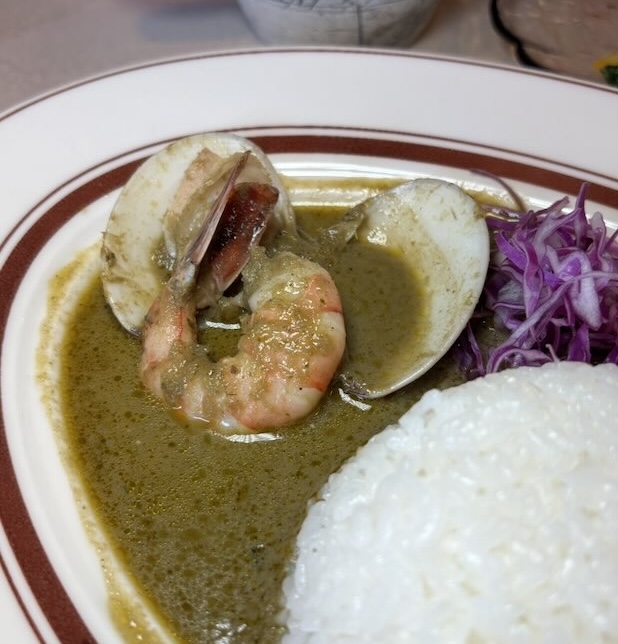 JOJI CURRY（豊田市）　海老とハマグリのグリーンカレー