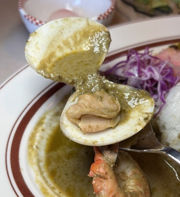 JOJI CURRY（豊田市）　海老とハマグリのグリーンカレー