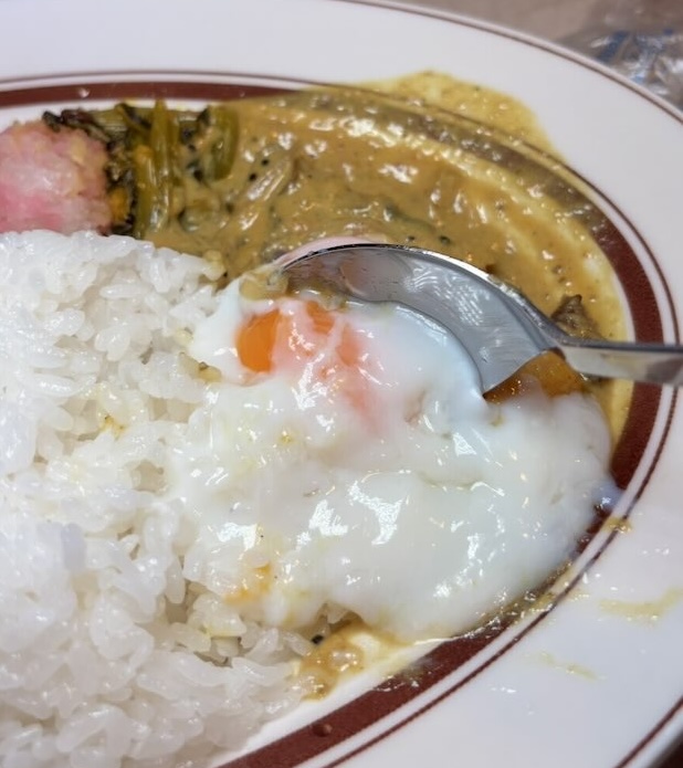 JOJI CURRY（豊田市）　サバとカボチャのココナッツカレーと温玉