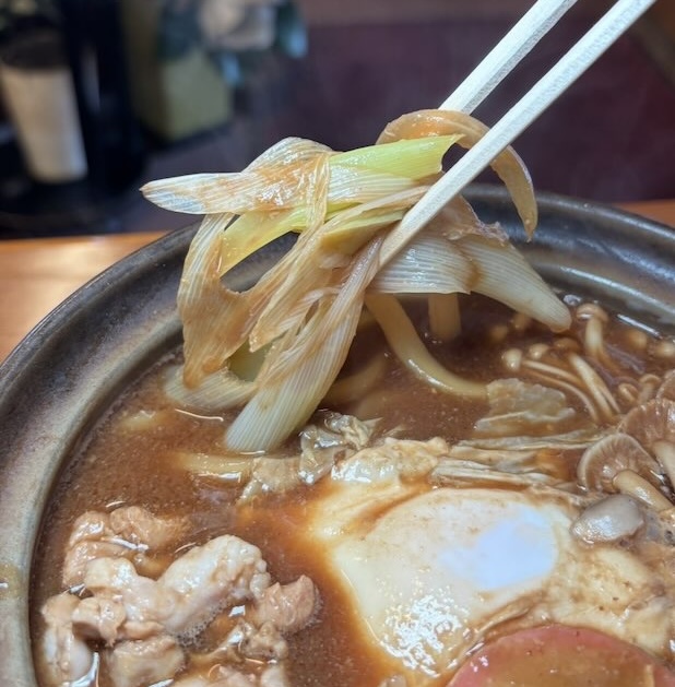かもがたの名古屋コーチン味噌煮込みうどんの野菜