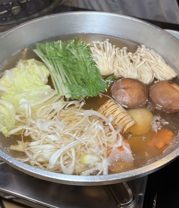 煮えているかにしゃぶ鍋