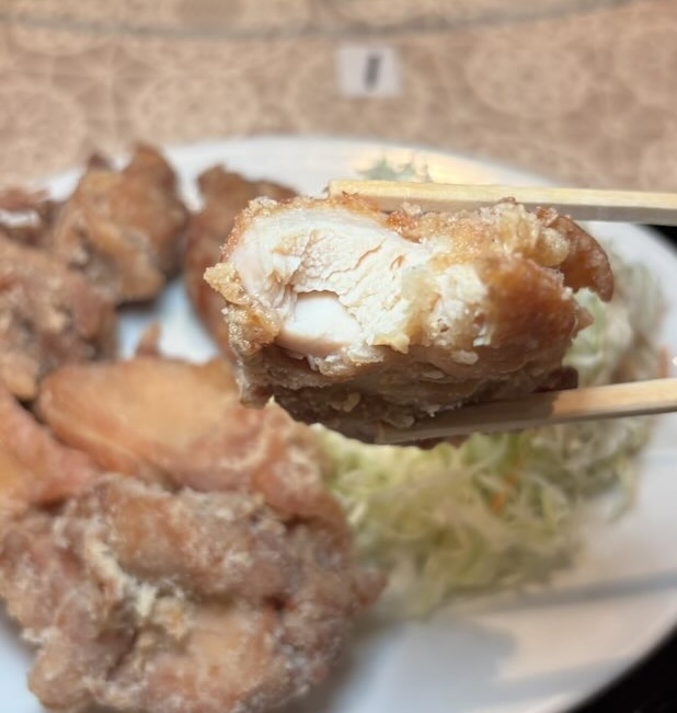 唐揚げの断面